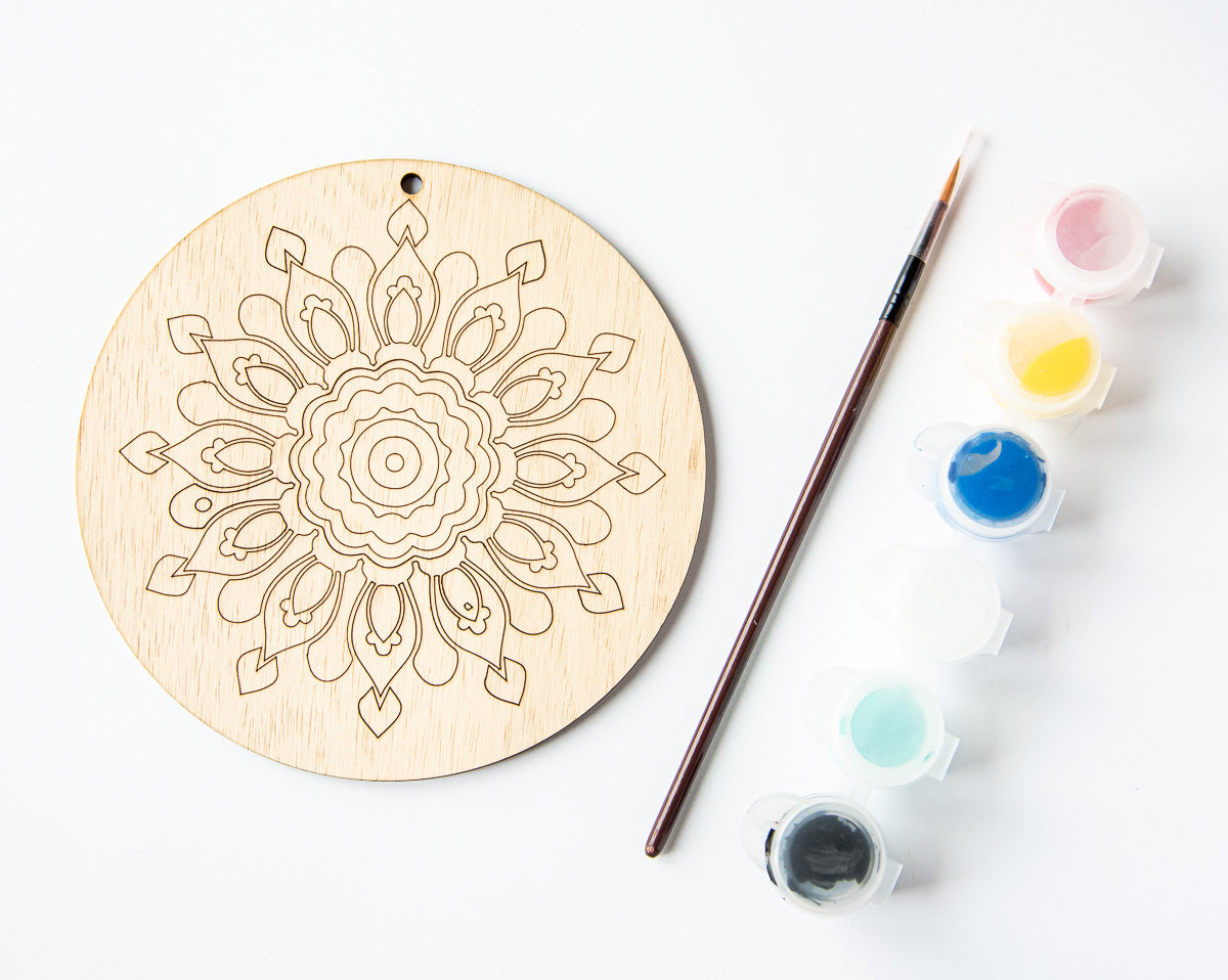 Mandala pentru pictat - kit mandala de 15 cm diametru