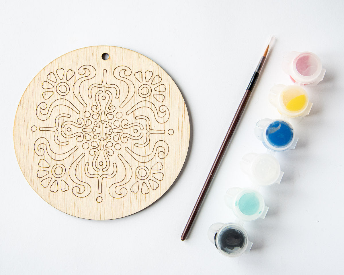 Mandala pentru pictat - kit mandala de 15 cm diametru