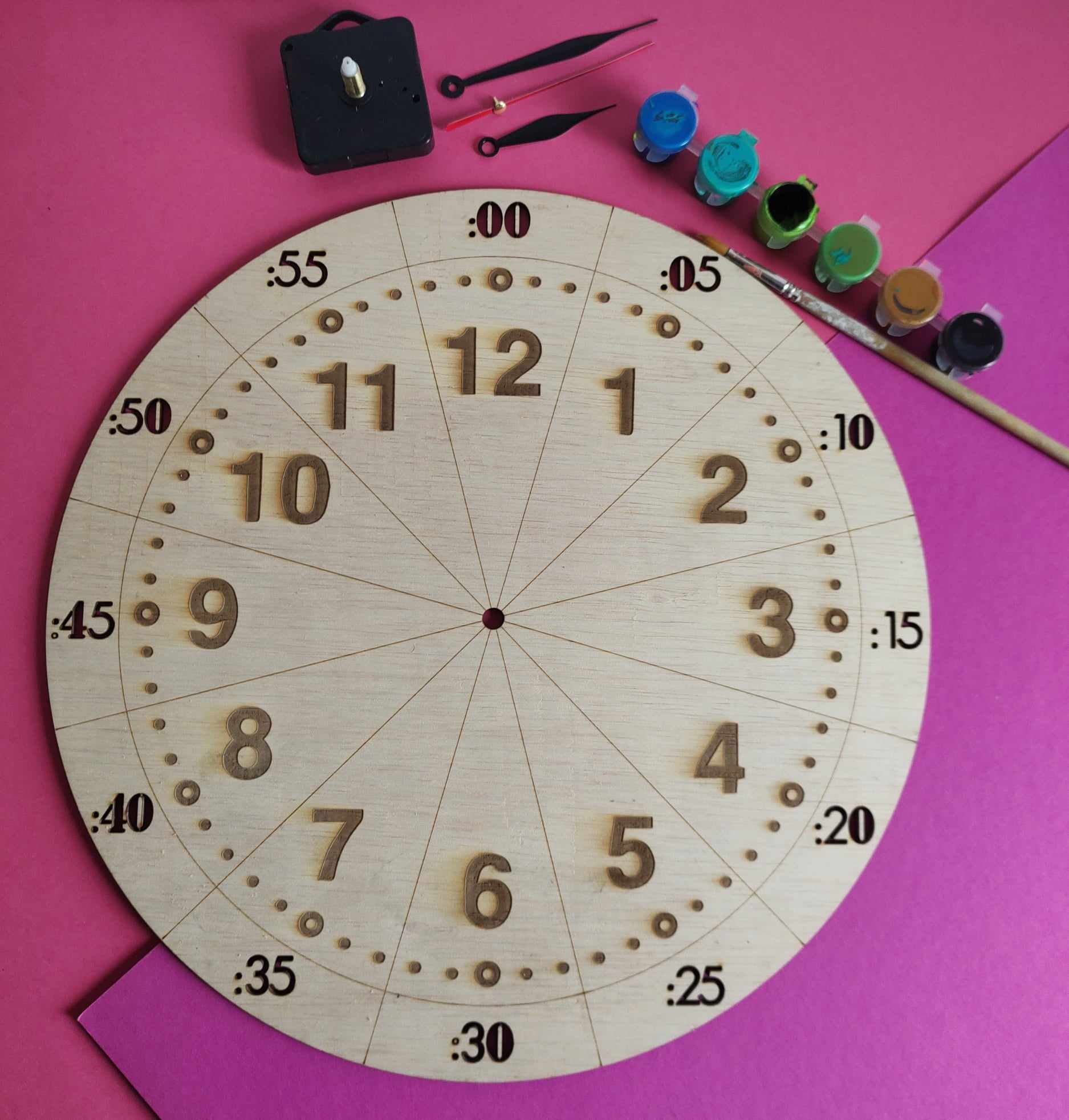 Ceas de perete pentru copii - invata ceasul