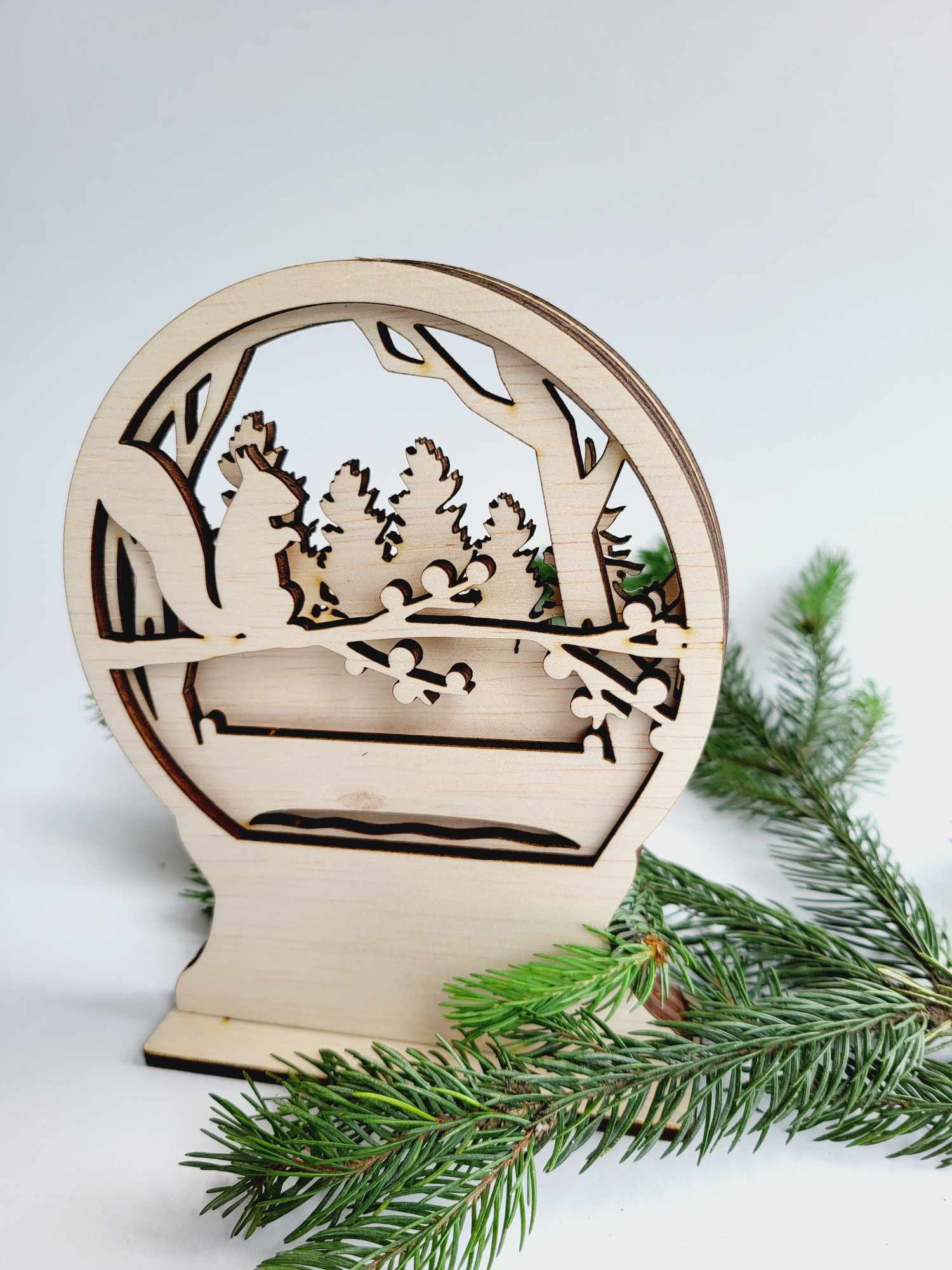 Glob 3D din lemn cu personalizare