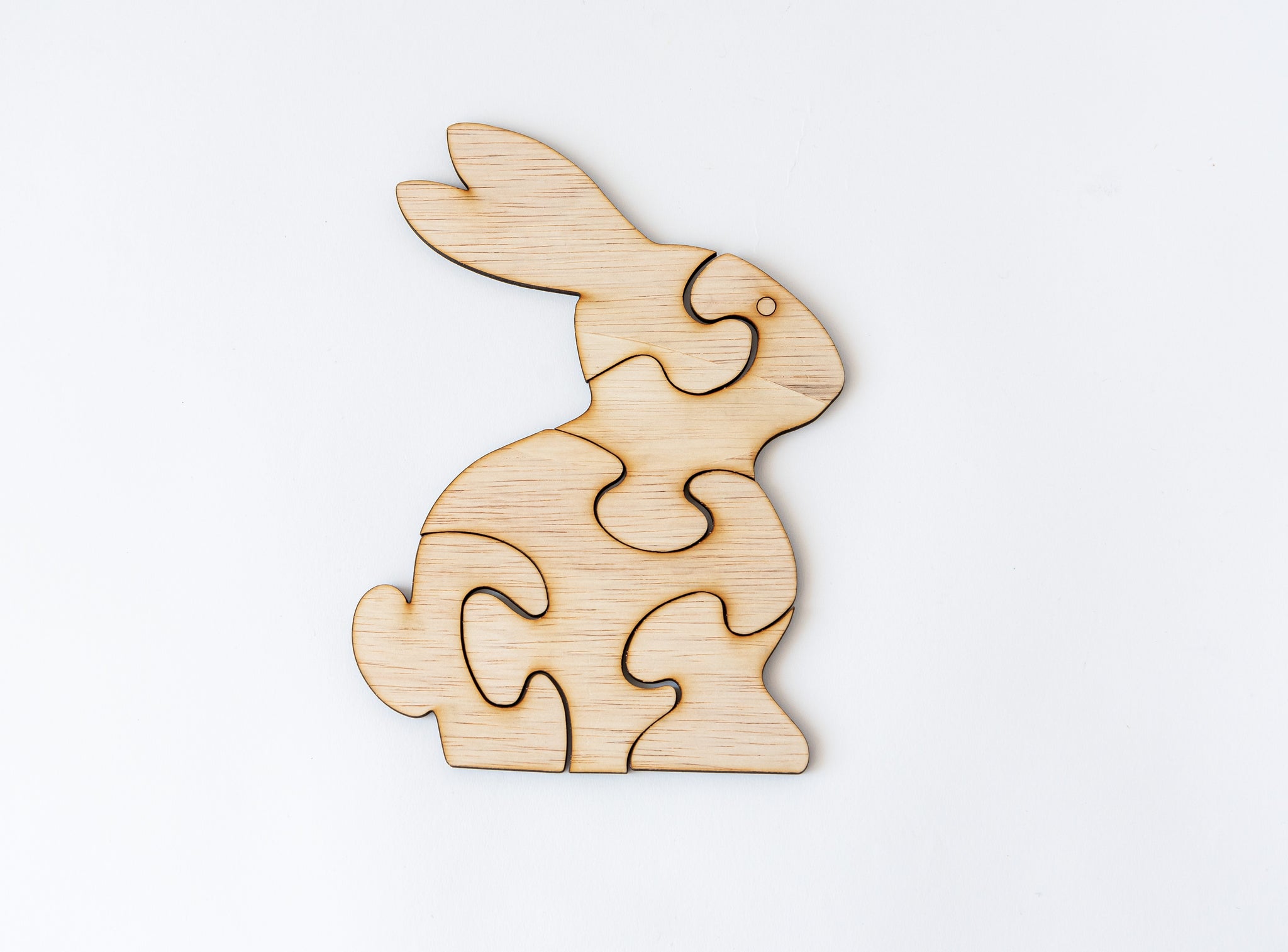 Puzzle iepure din lemn
