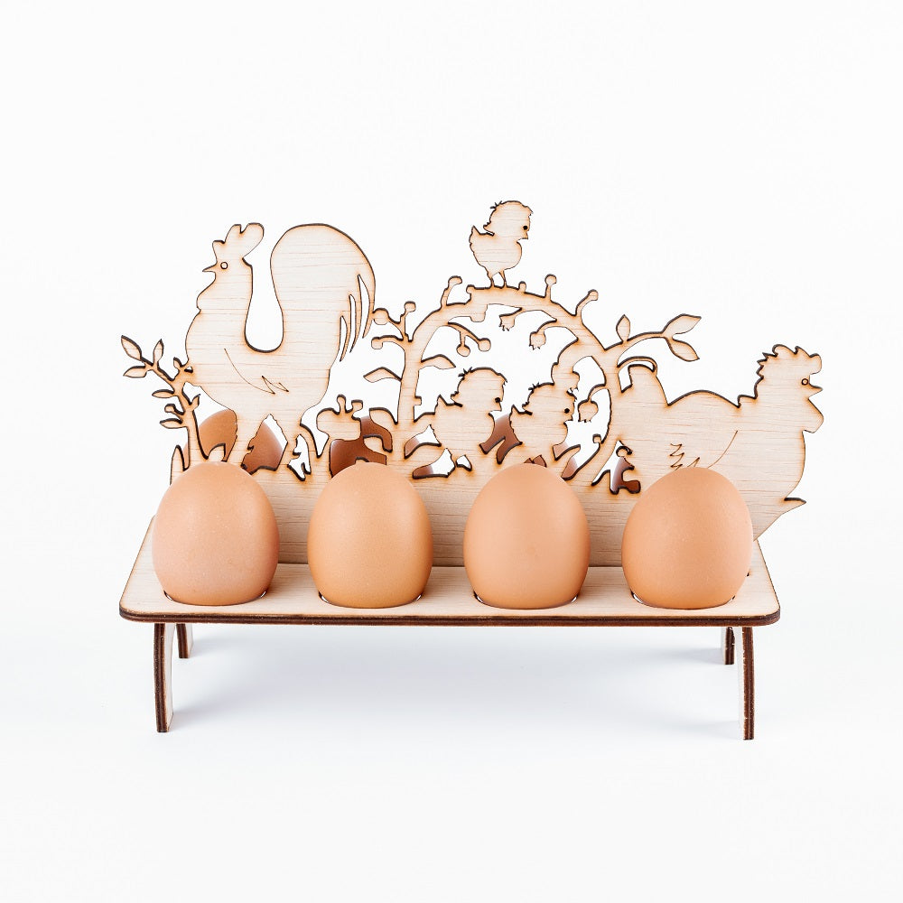 Coș din lemn pentru ouă cu puișori